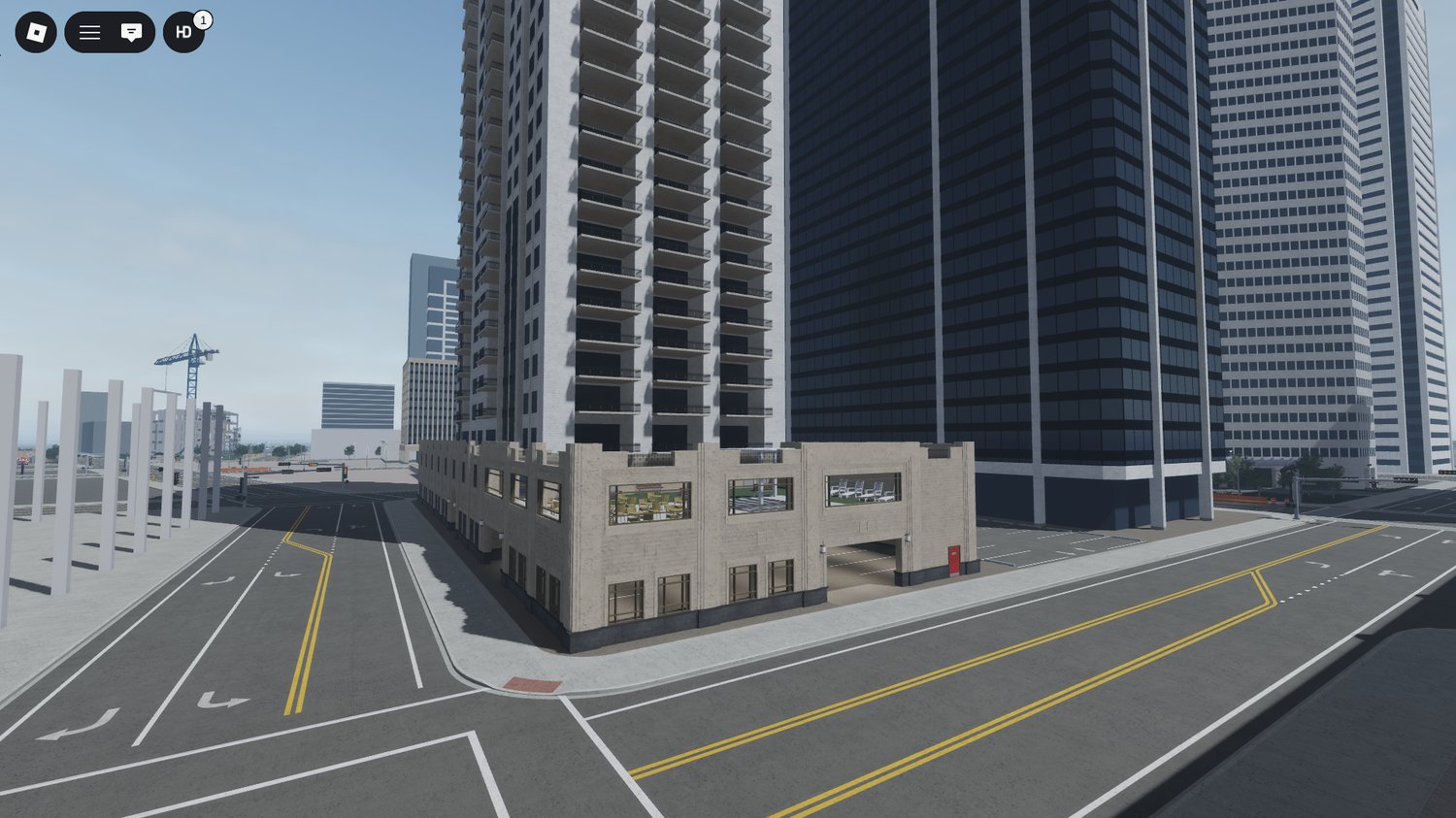 Urban and suburban layout in Roblox Fort Lawrence