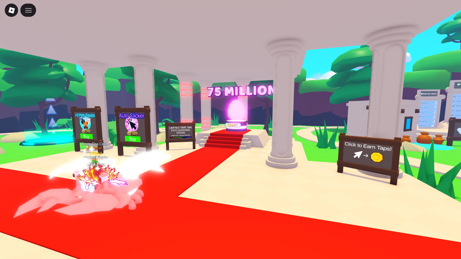 Low-poly clicker map design in Roblox