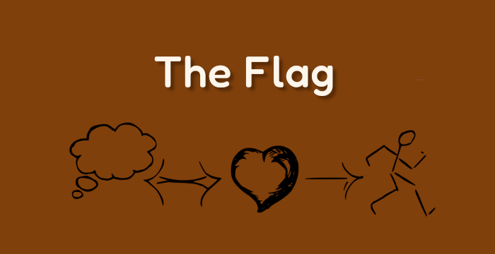 the flag title, blog logo in clay background