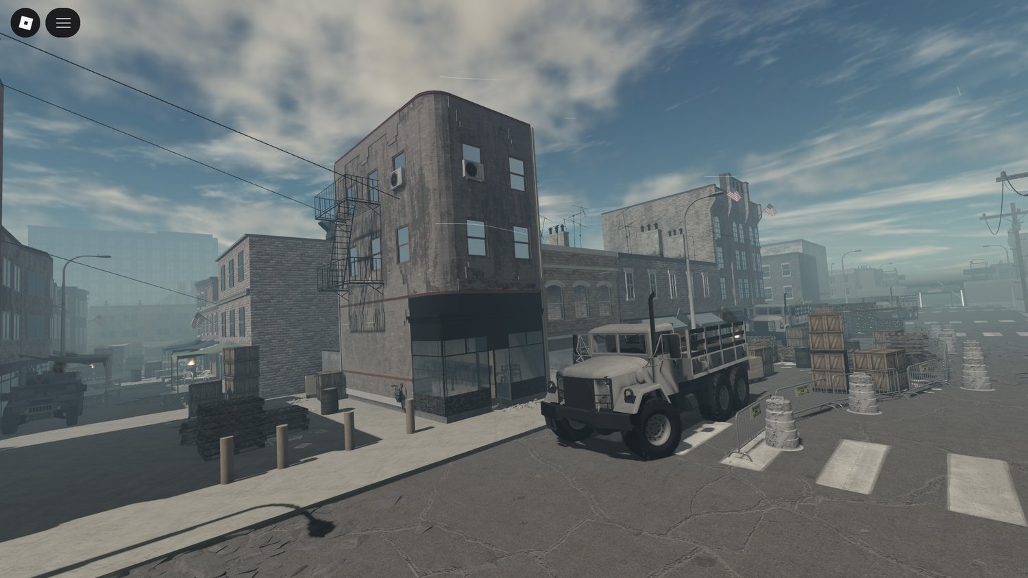 Roblox survival patrol route through damaged neighborhood