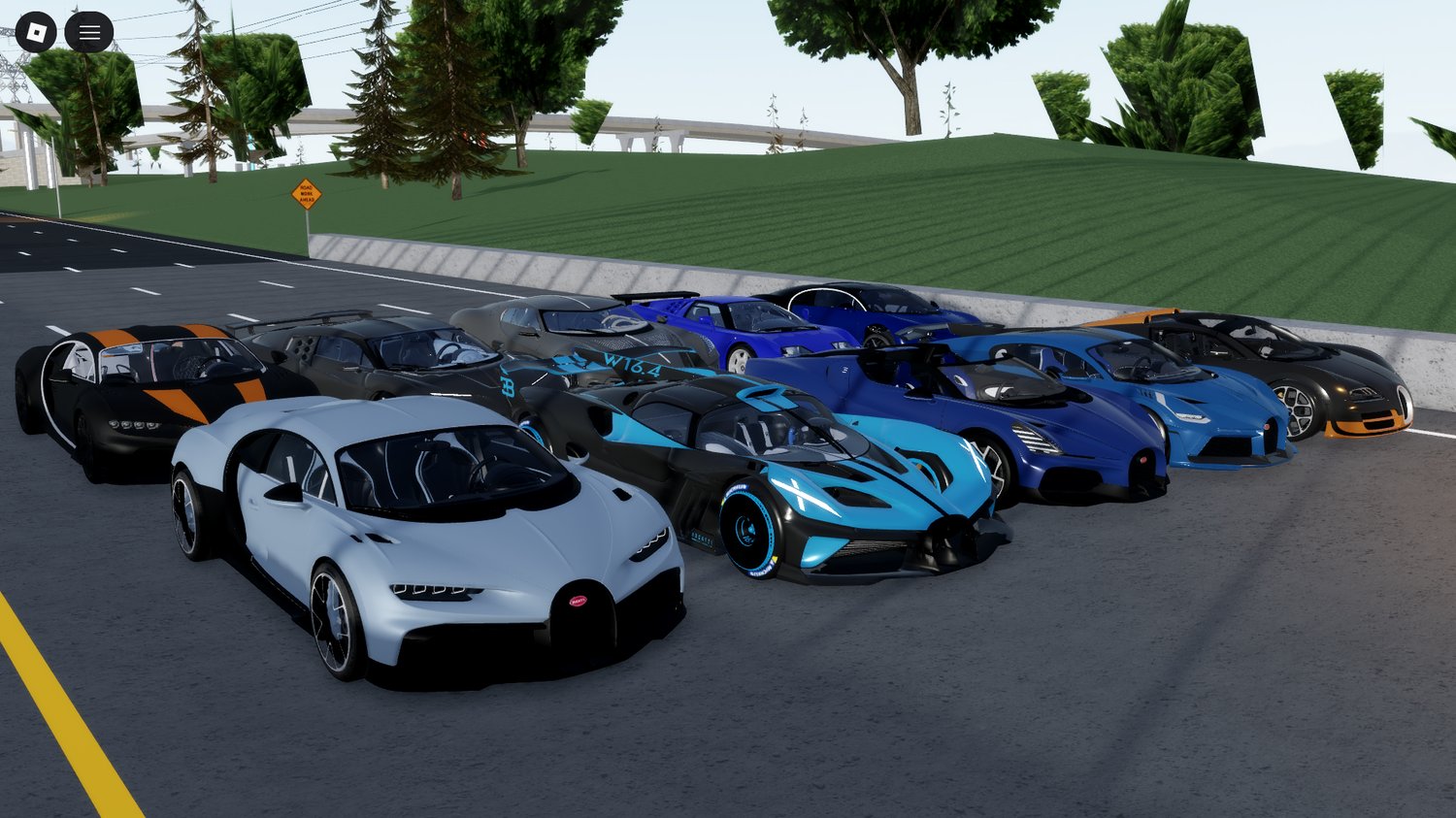 showcase of sleek bugatti models in a dealership setting