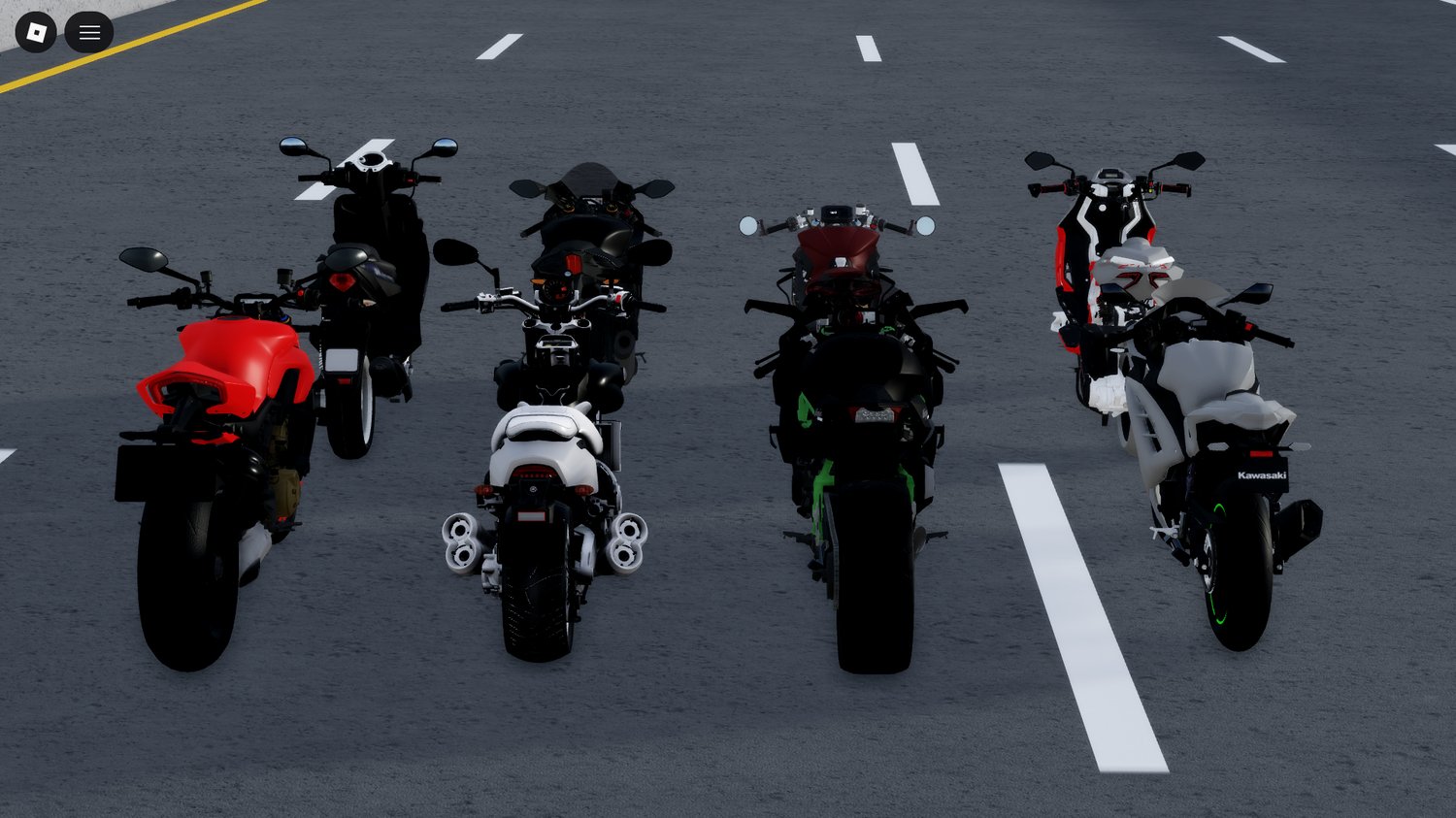 close view of a detailed roblox racing bike model
