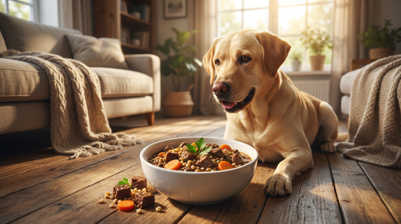 Homemade Beef, Mushroom & Barley Stew