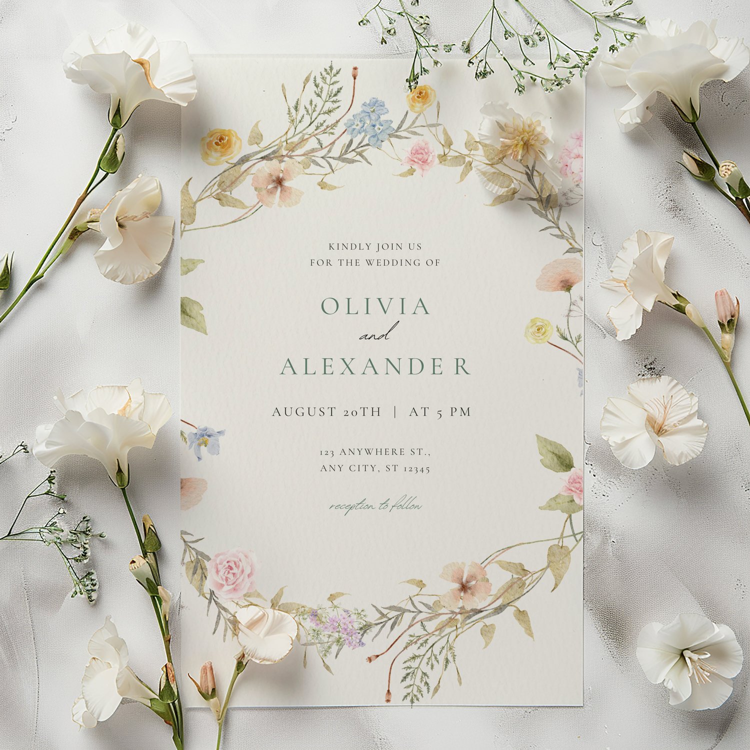 Editable Wedding Invitation Template – Elegant Digital Design - Payhip