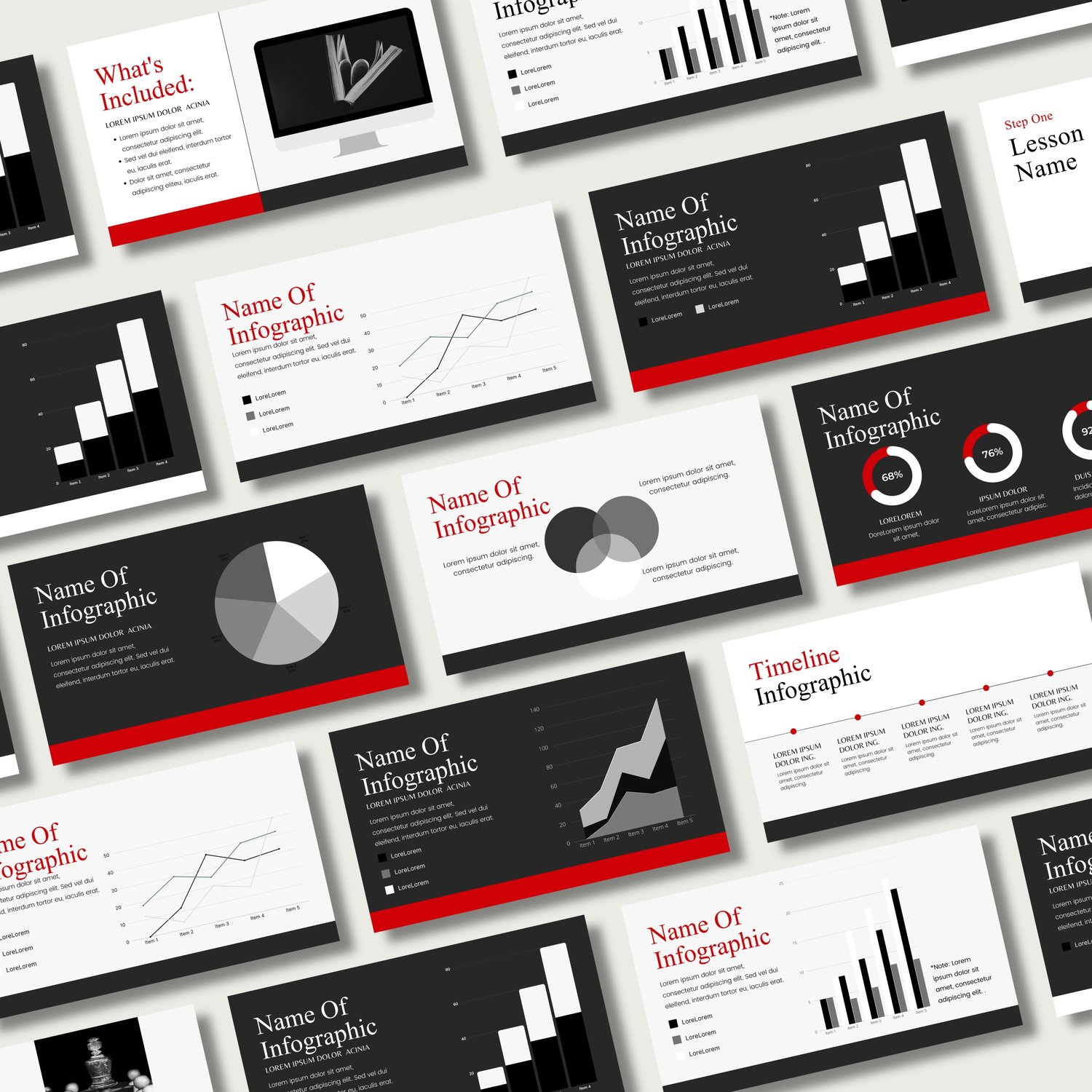 Red Slide Deck | Bold Modern Business Template - Payhip
