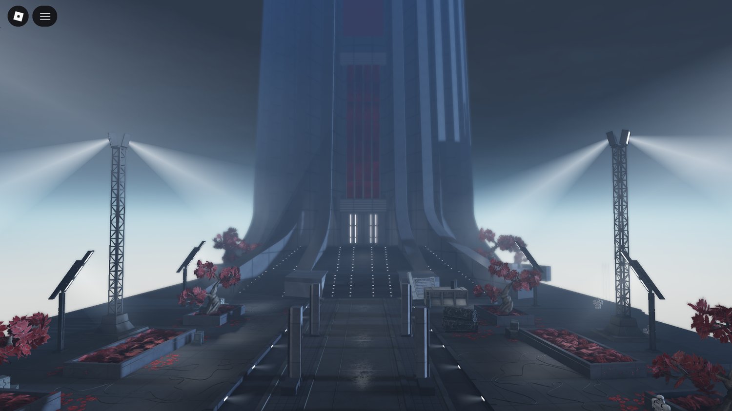 player exploring glowing streets of a star wars themed city