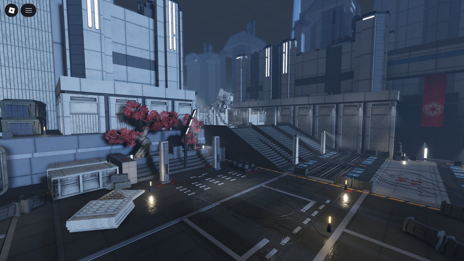 detailed sci fi buildings forming a clean urban grid