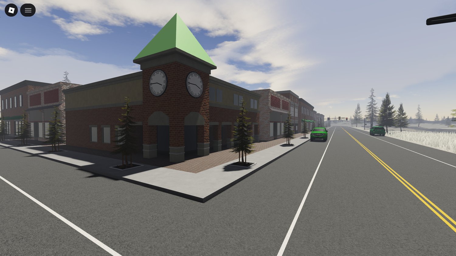 snowy roblox town named plane with winter ambience
