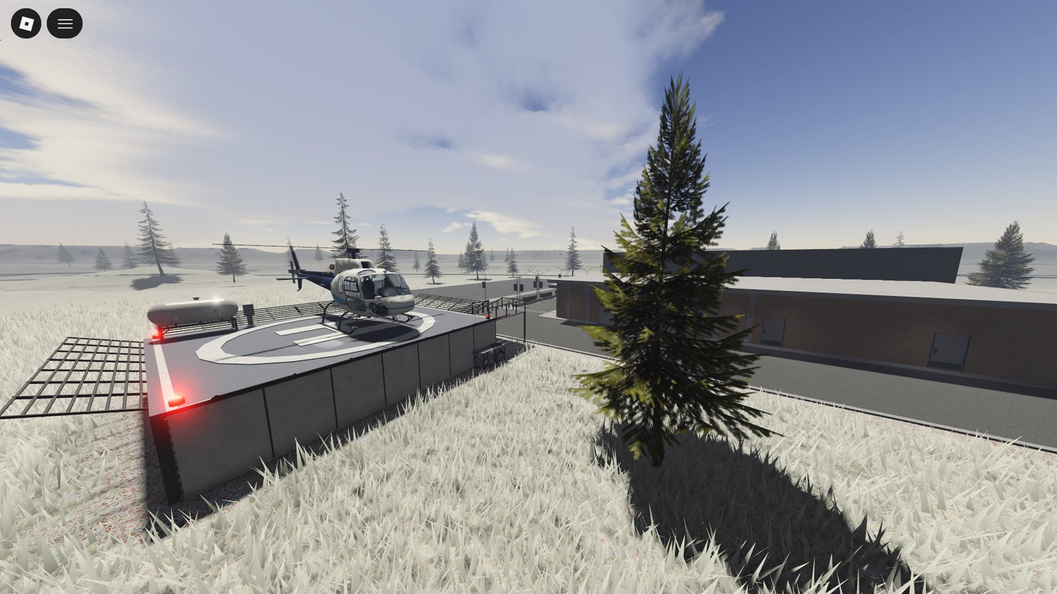 realistic snowy roads leading through plane town