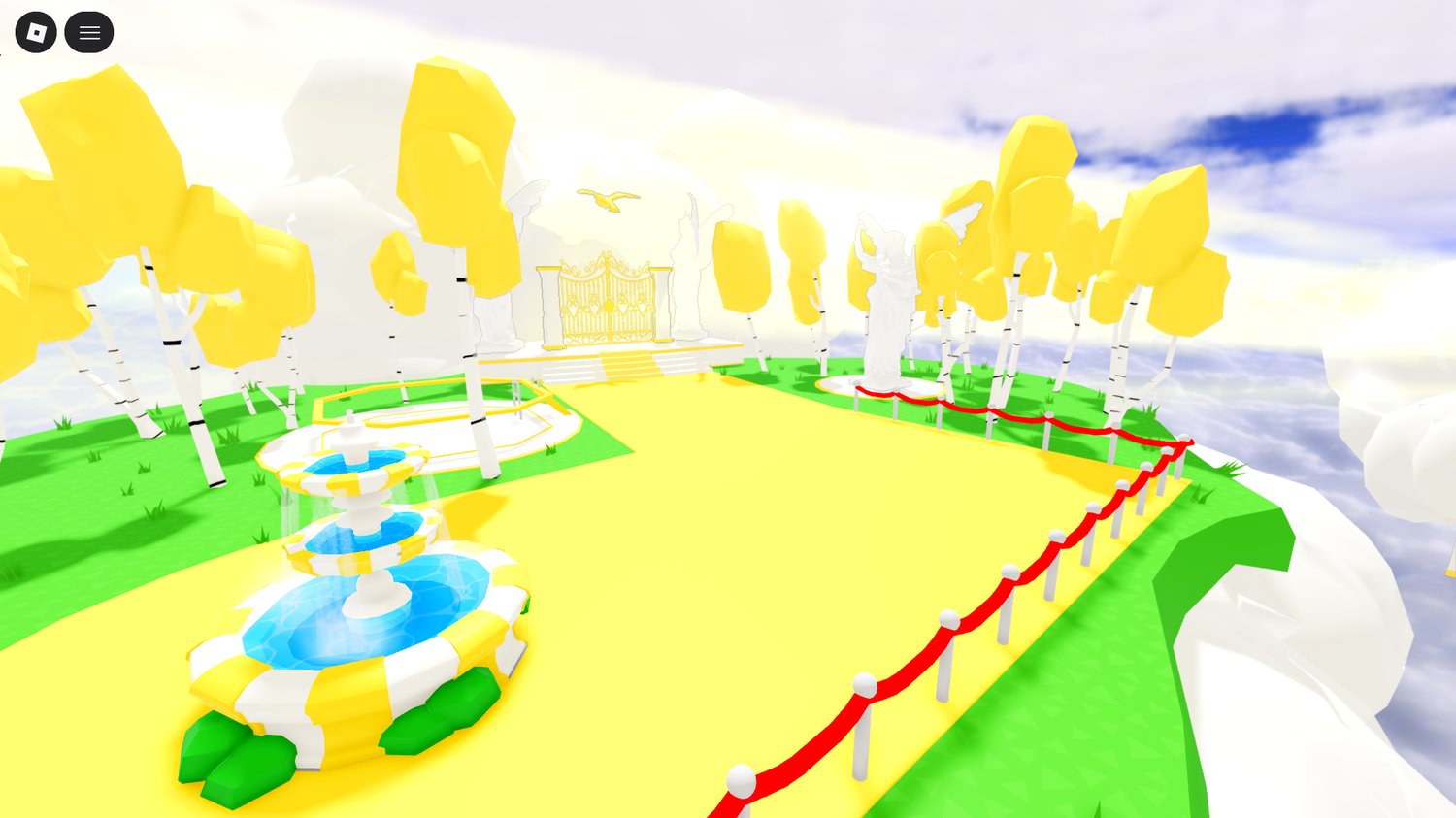 players progressing through an organized sky path
