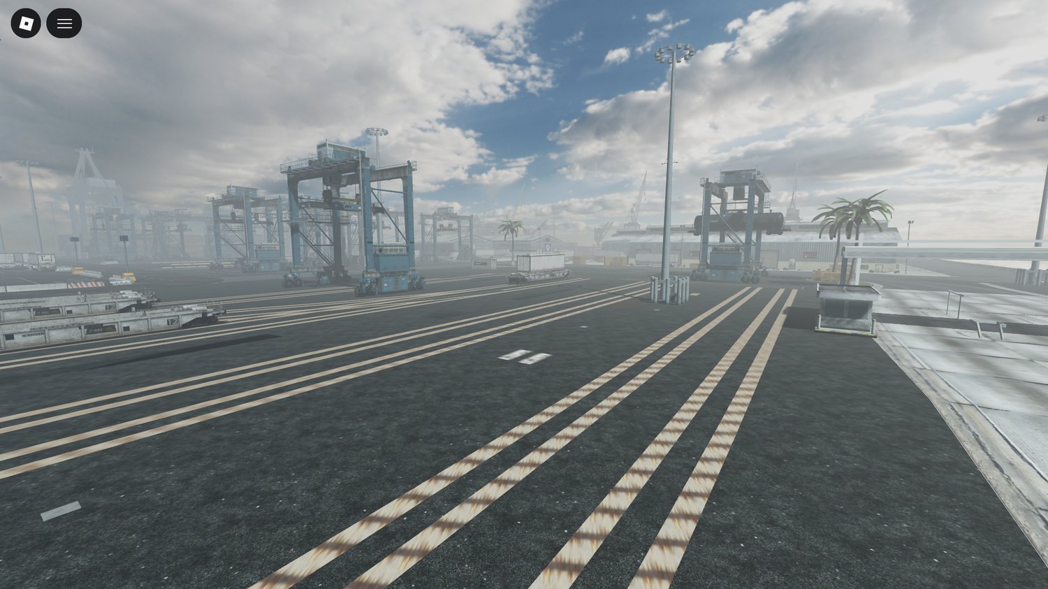 straight section of racing track next to water