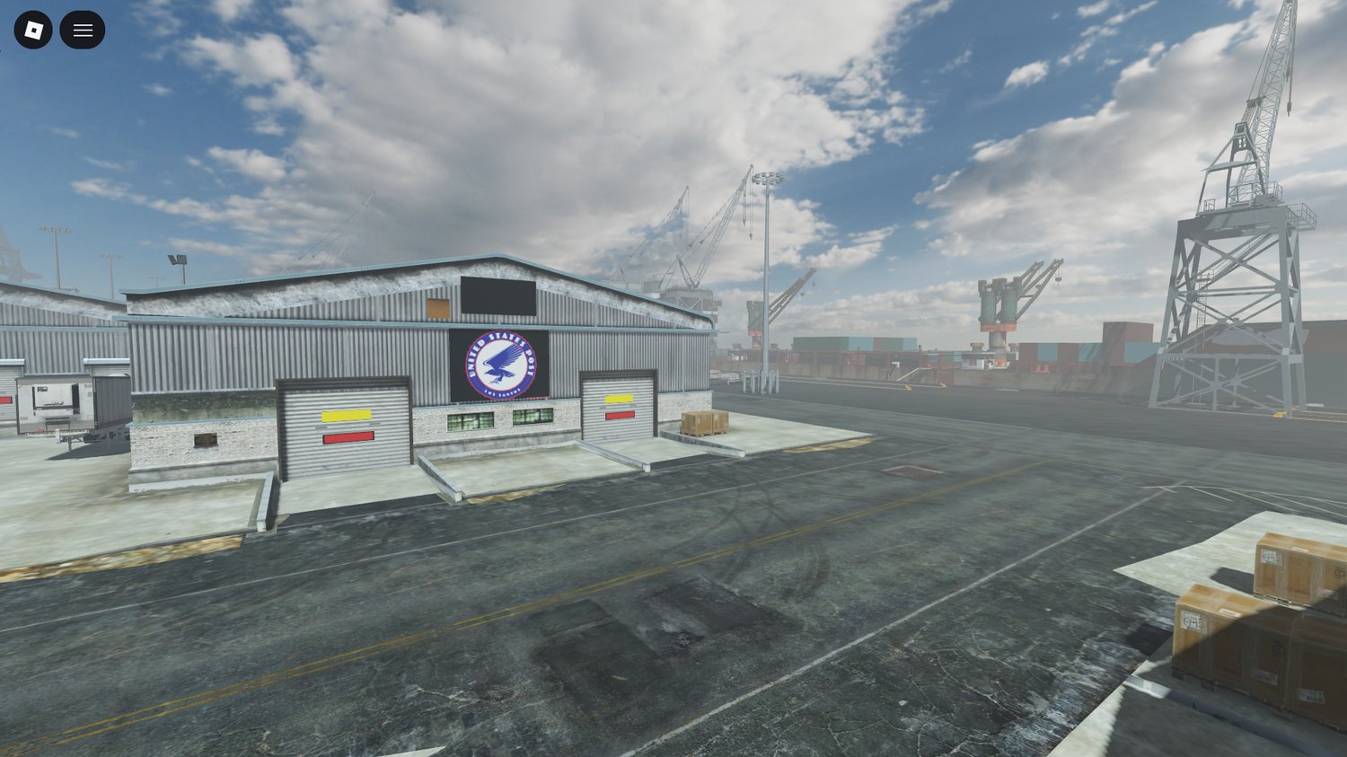 industrial pier environment with water details