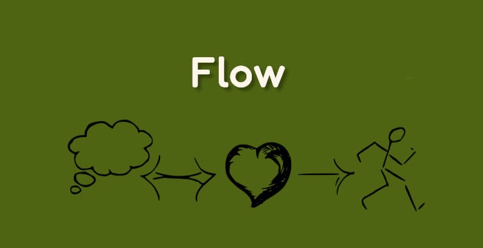 title flow, logo in jade