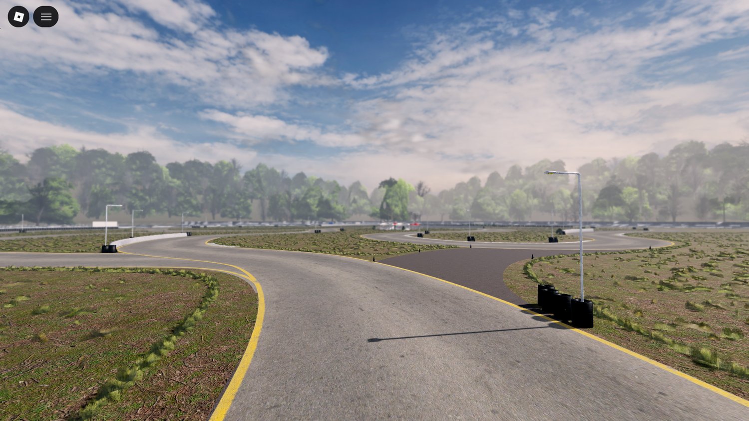 players drifting around curved asphalt roblox