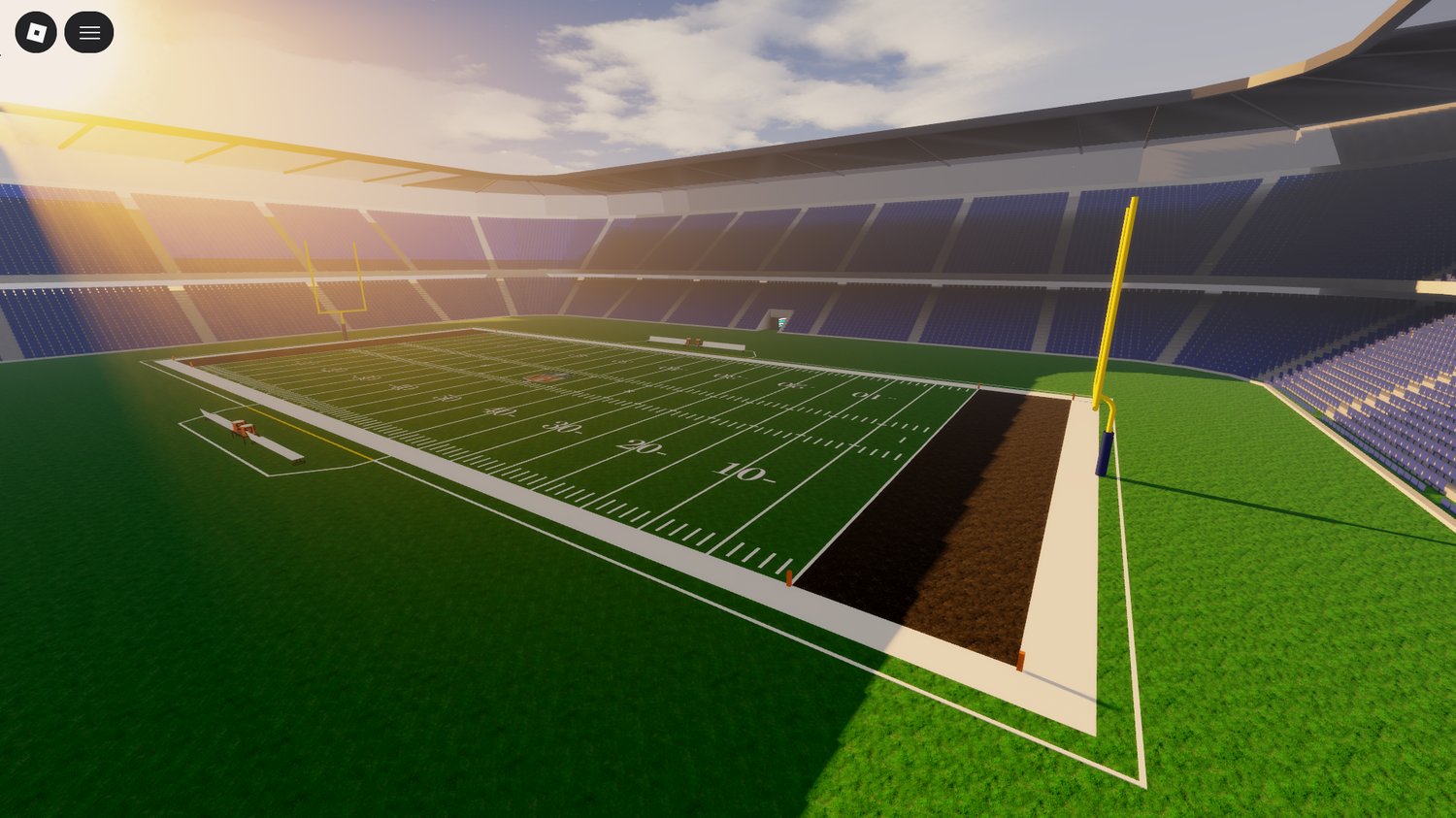 large stadium stands in roblox football arena