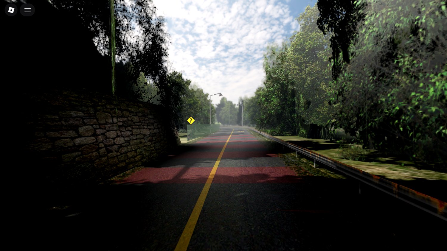 realistic forest scenery along roblox road