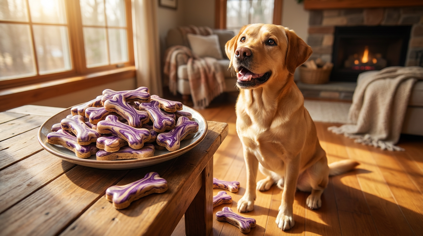 Apple & Blueberry Christmas Bone Treats for Dogs