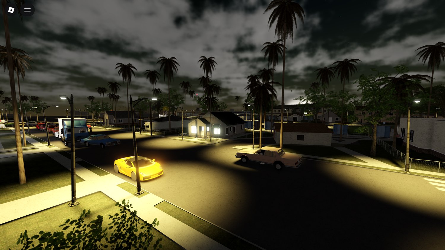 neon lit city ambience roblox