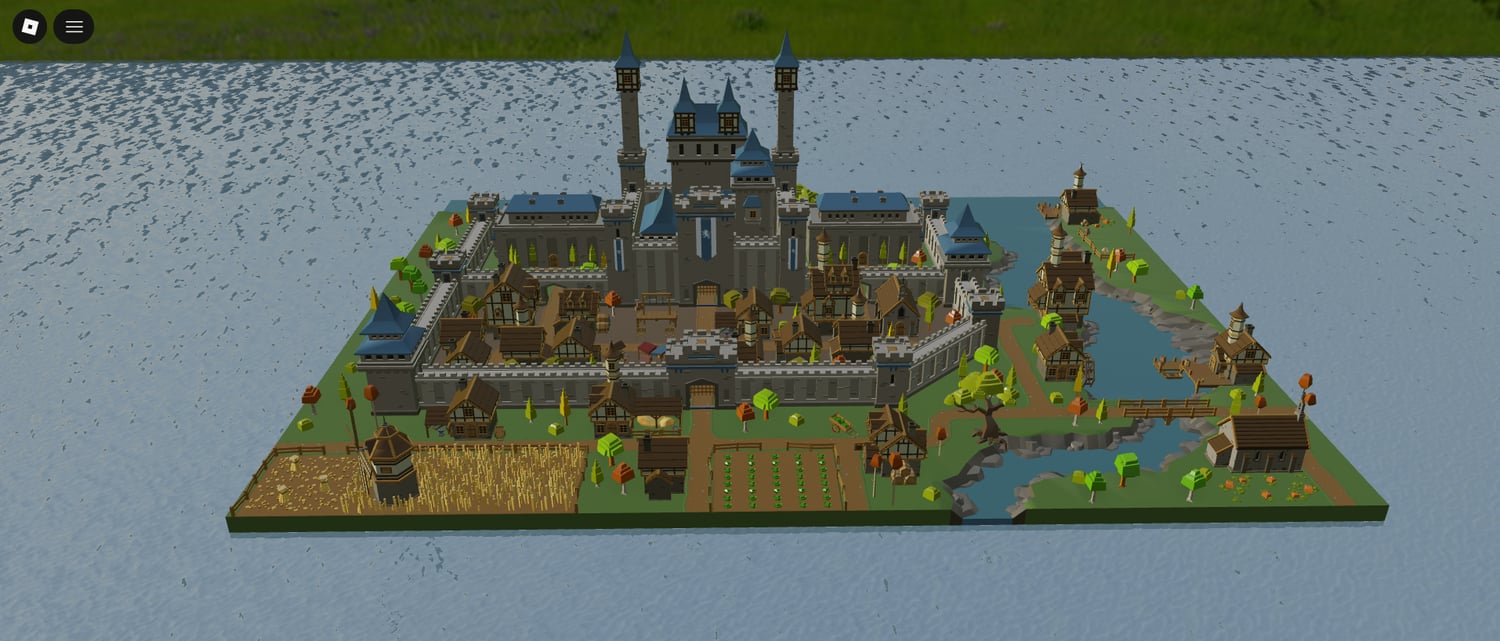 fantasy adventure area low poly