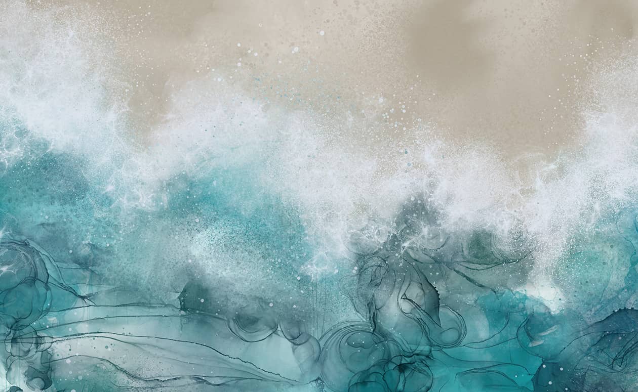 digital alcohol ink fluid art beach made digitally in the procreate app with custom brushes