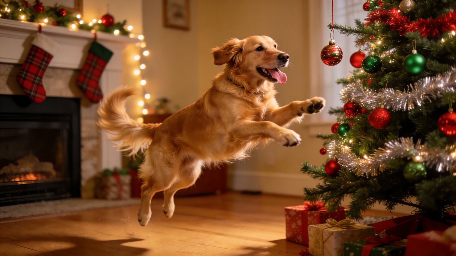 how to keep dogs away from christmas tree