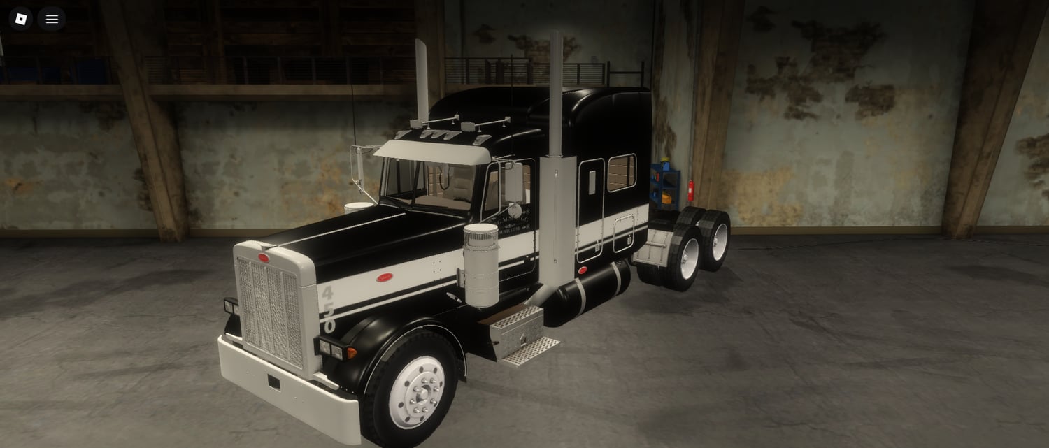 Black Peterbilt 379 2005 drivable Roblox truck model