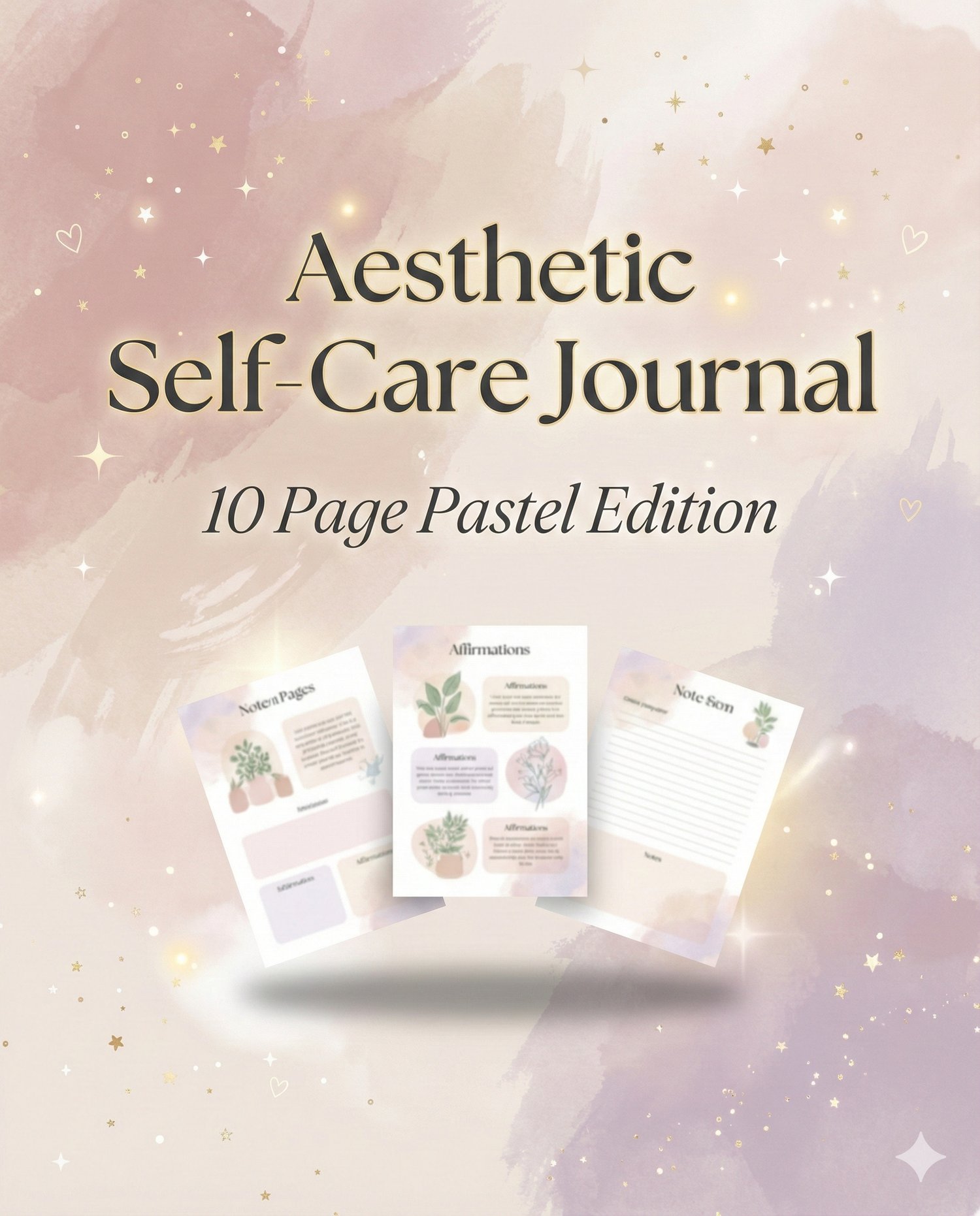 Aesthetic Self-Care Journal – 10 Page Pastel Watercolor PDF - Payhip