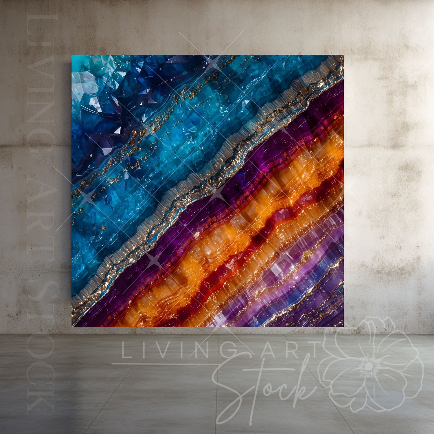 Precious stone wall art