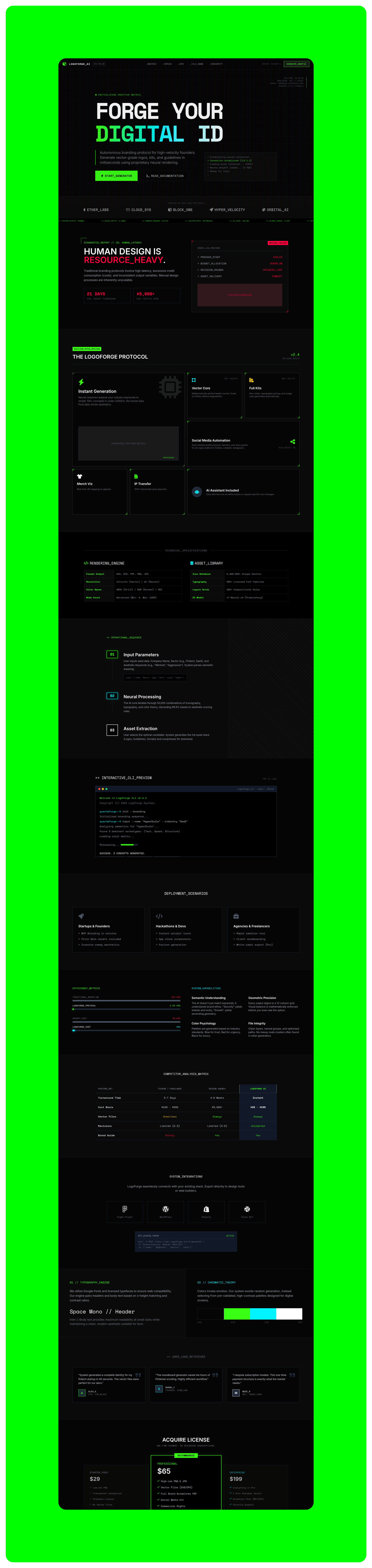 LogoForge AI Landing Page