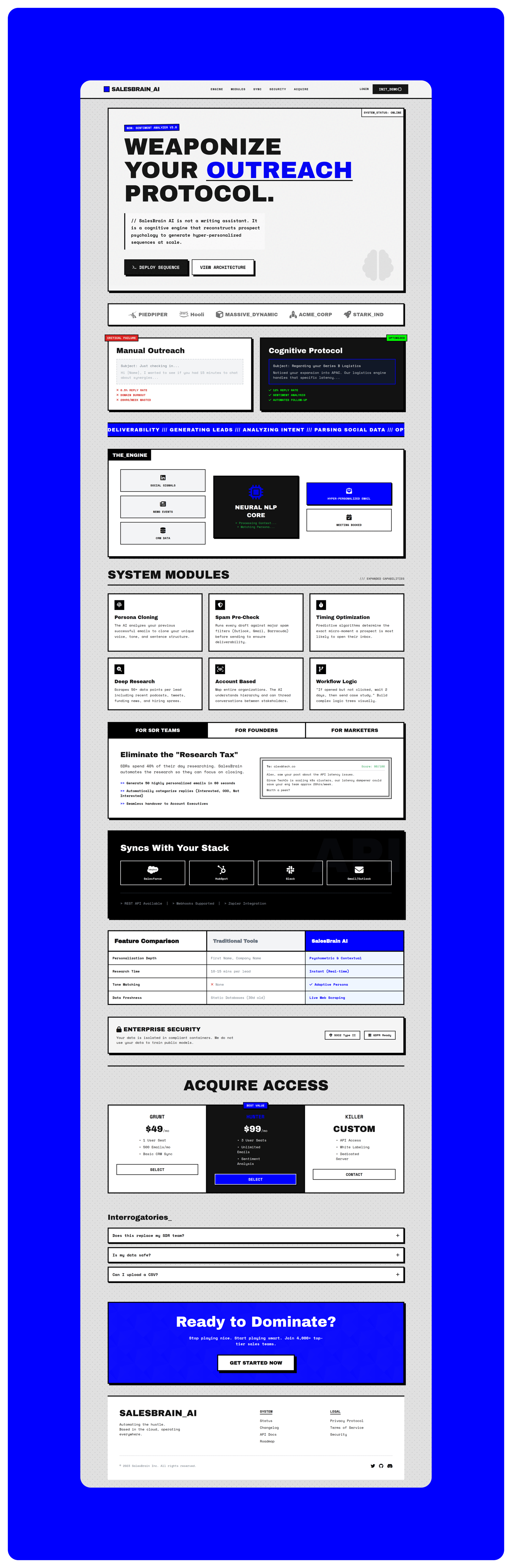 SalesBrain AI Outreach Template