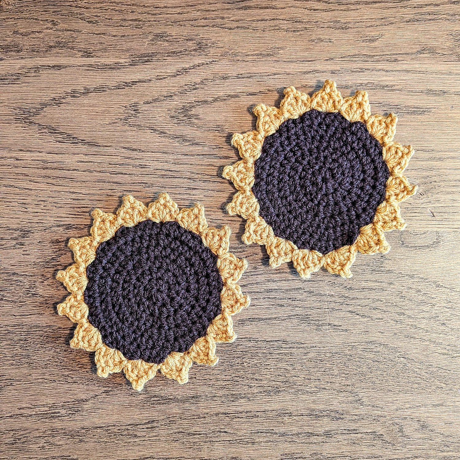 Two Sunflower Coasters