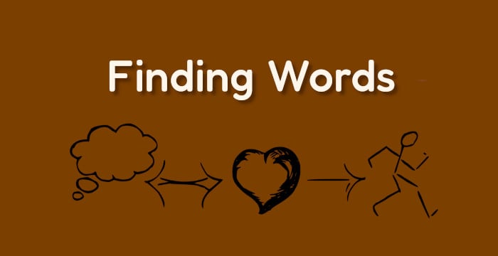 finding words in chocolate background
