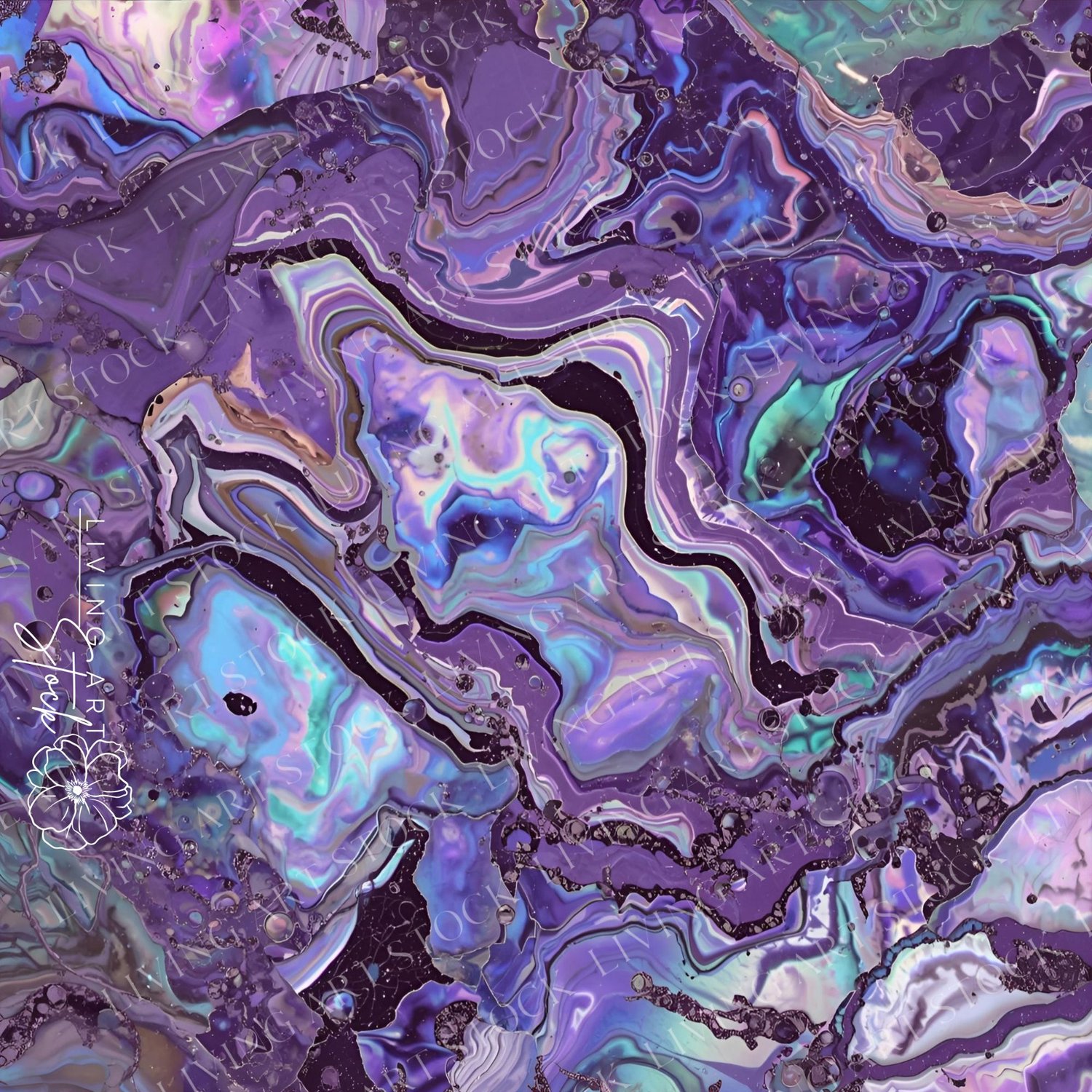 Purple marble printable paper