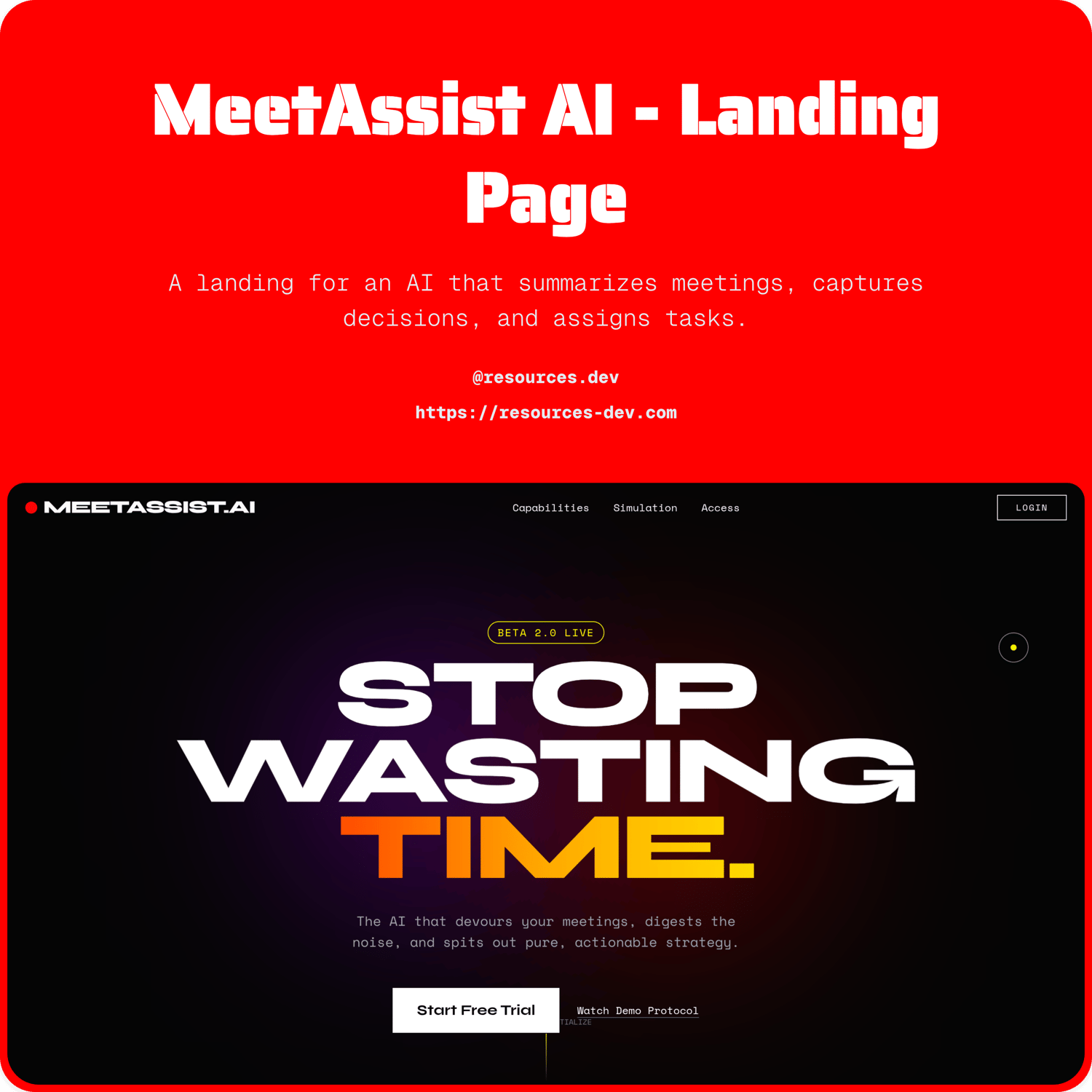 MeetAssist AI Landing Page