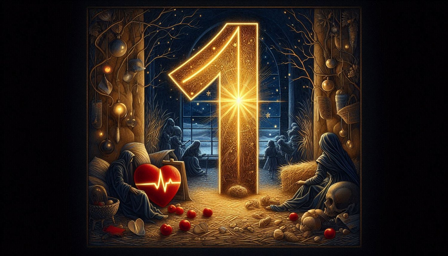 cijfer 1 in de advent reeks december 2025