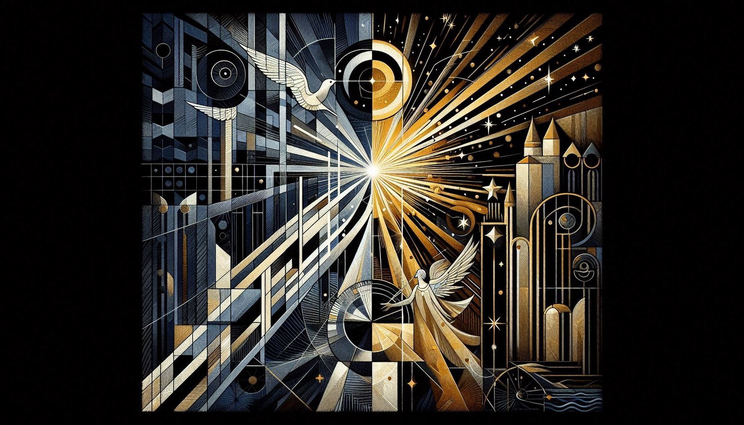 Het cijfer 2 en de ruitenkaart tonen de ster boven Bethlehem en de strijd van licht en duisternis.