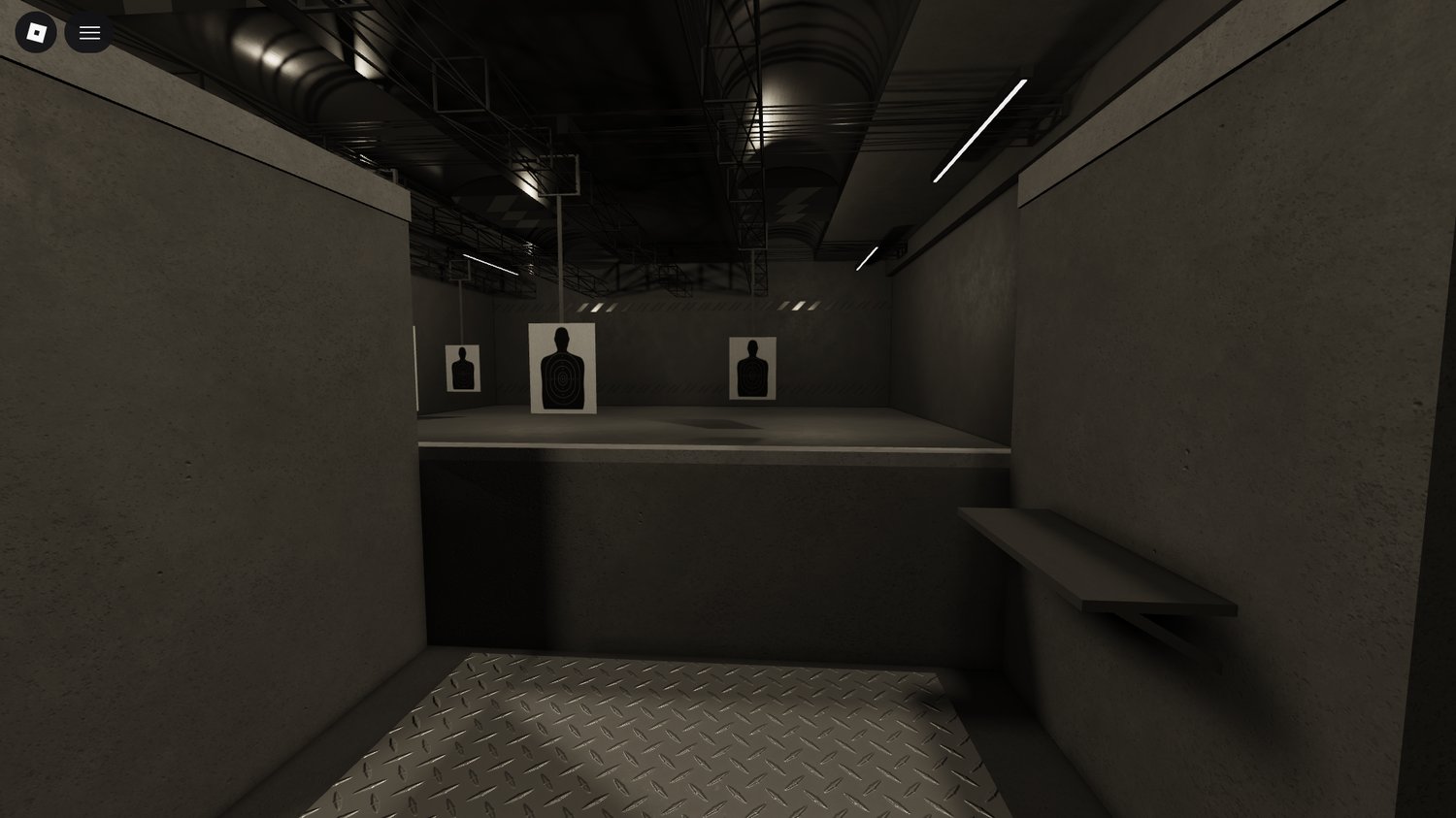 Realistic Roblox shooting range with target lanes