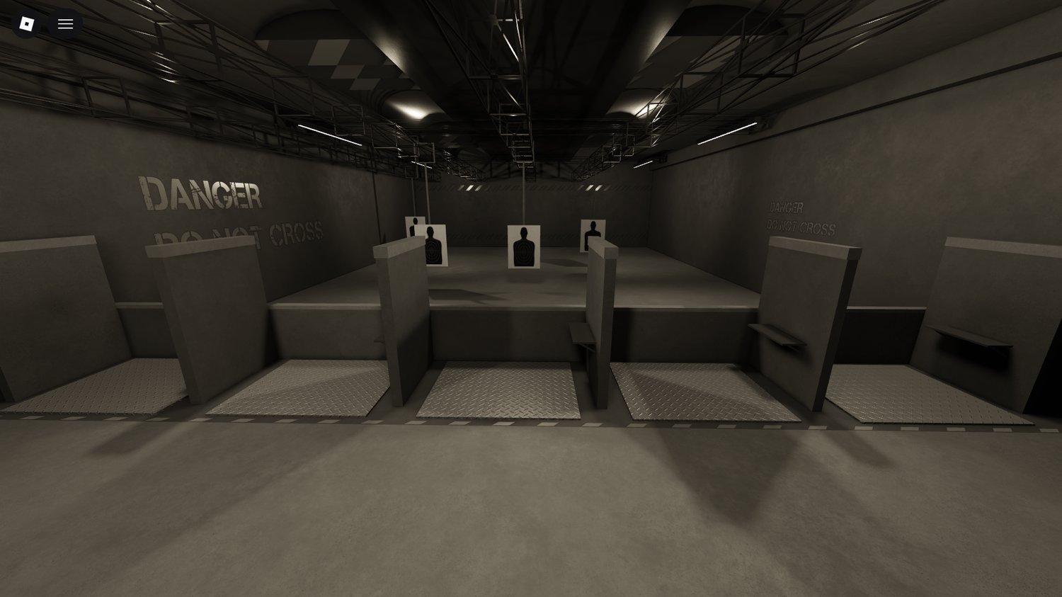 Training environment with organized shooting zone