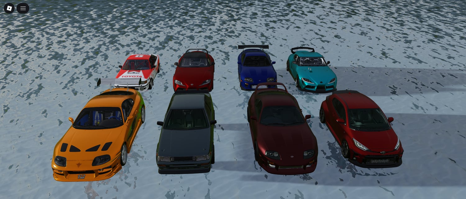 Premium Toyota car pack with racing, drift, and modern performance models