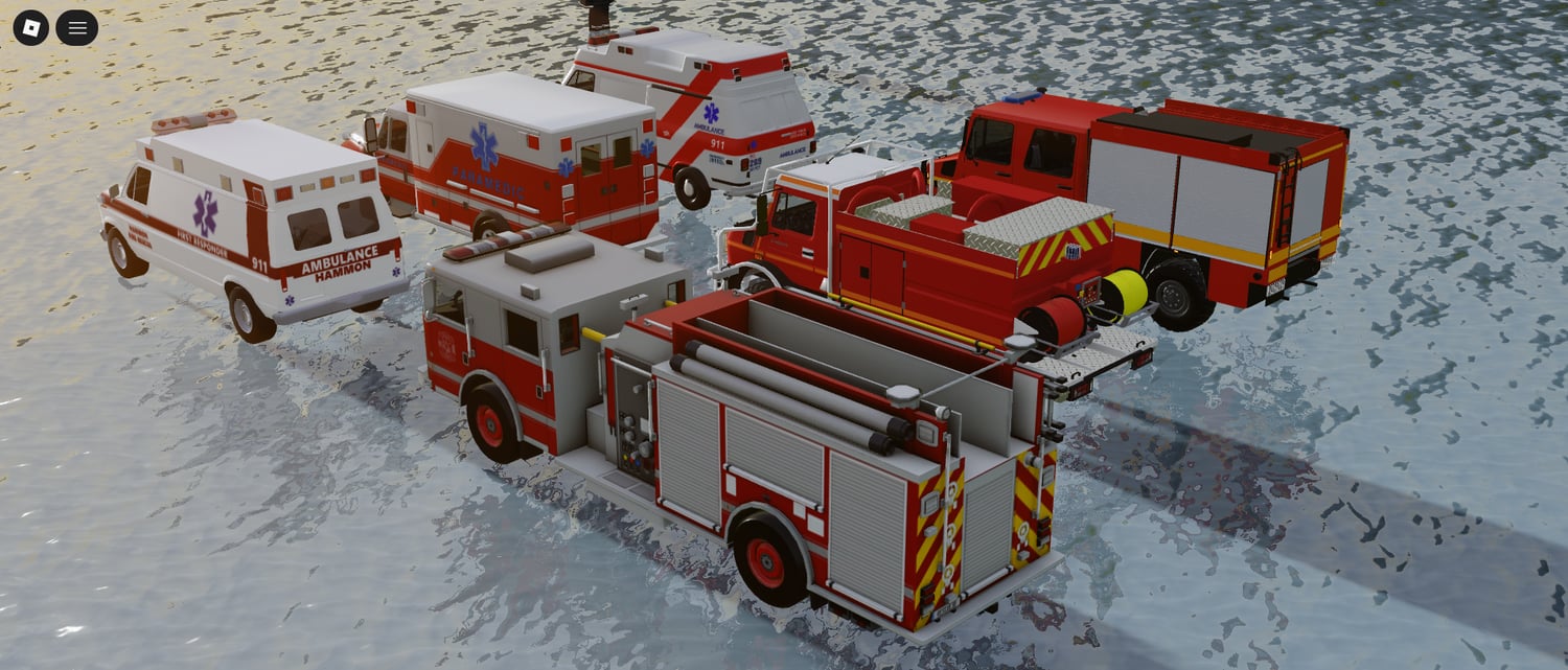 Fully scripted EMS and fire apparatus pack for Roblox developers