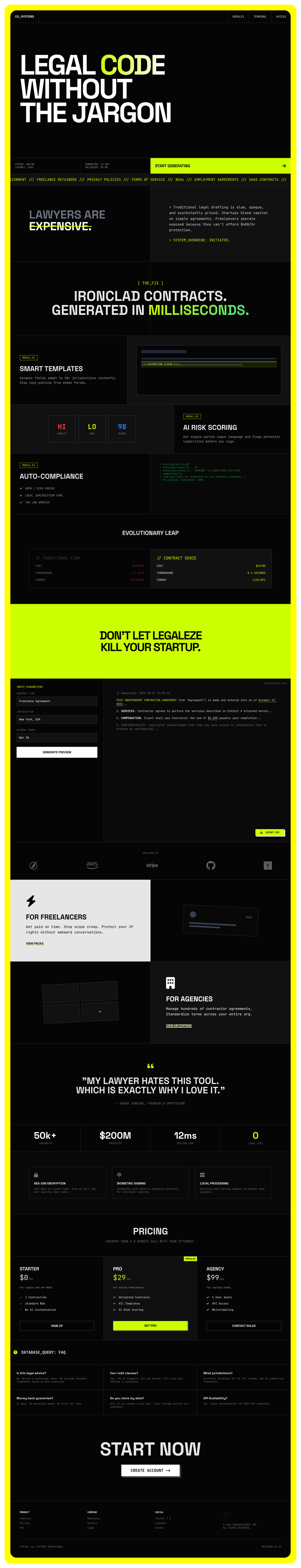 ContractGenie Contract Preview UI