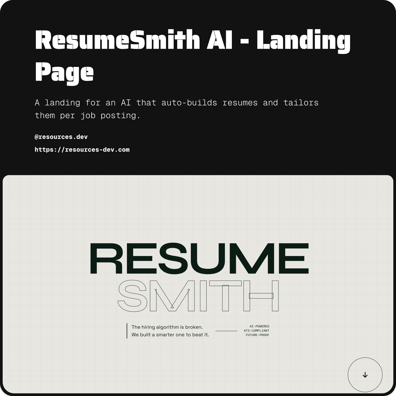 ResumeSmith AI Resume Builder Template
