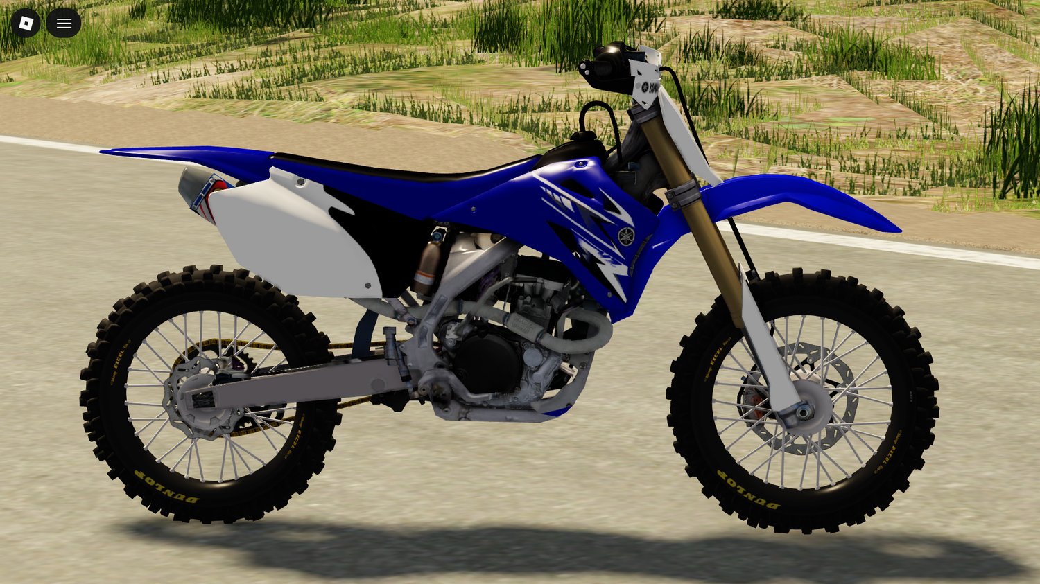 Player riding YZ250 on dirt terrain