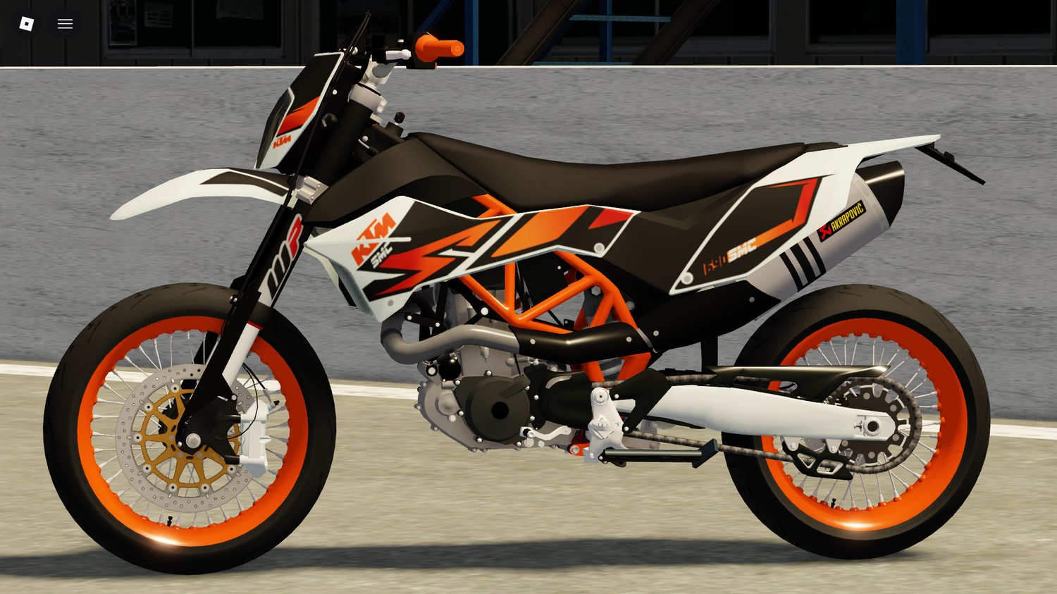 Working KTM SMC 690 motorcycle in Roblox