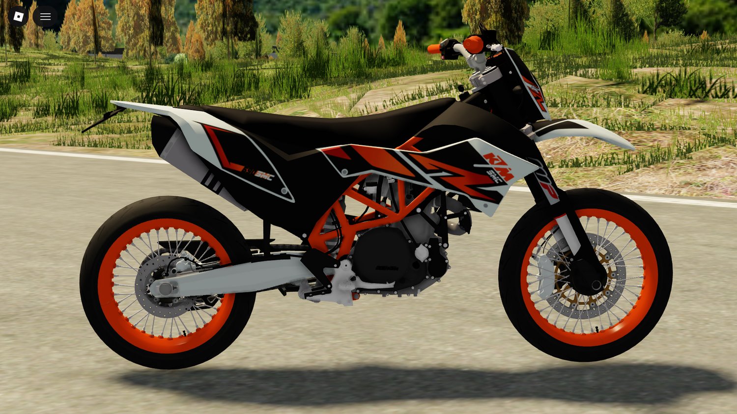 Close-up of KTM SMC 690 bike model