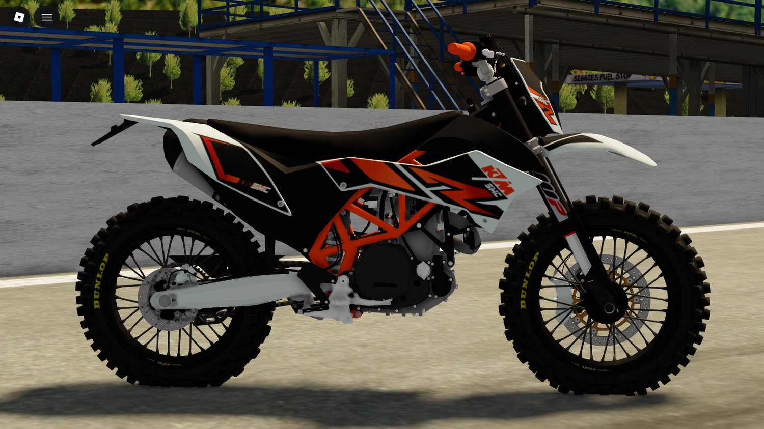 Close-up of KTM SMC 690 bike model