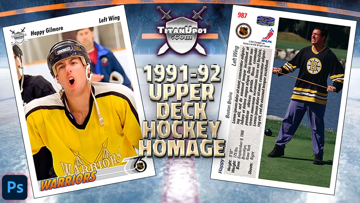 1991-92 Upper Deck Hockey Homage Photoshop PSD Templates