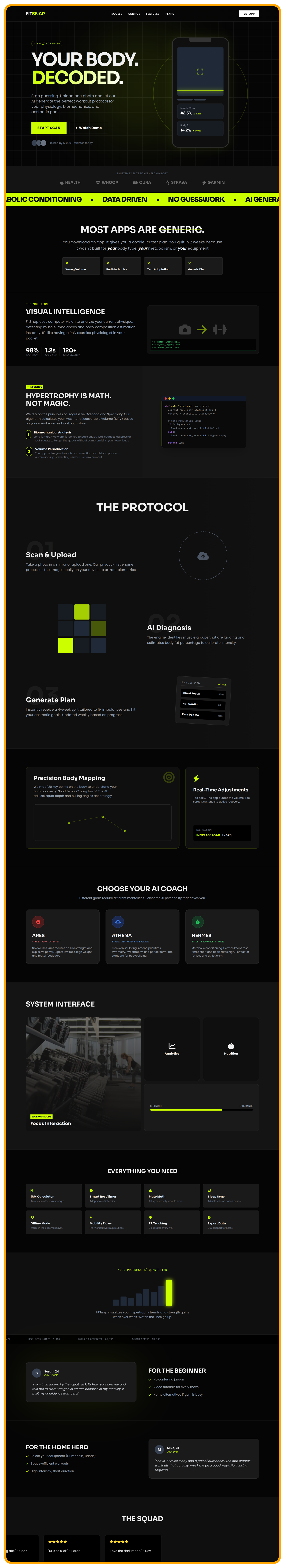 FitSnap AI Features & App Mockup Preview