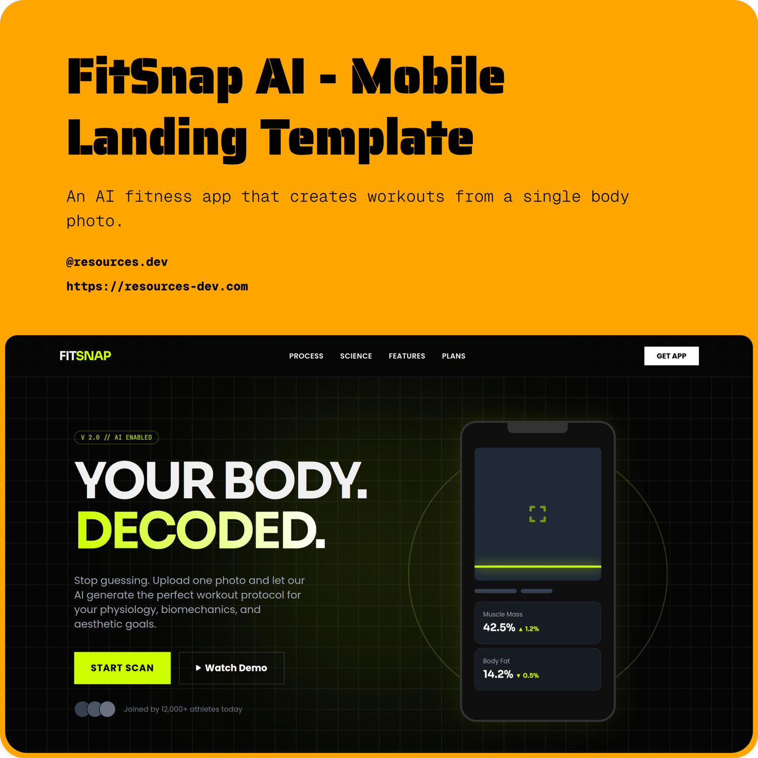 FitSnap AI Landing Page