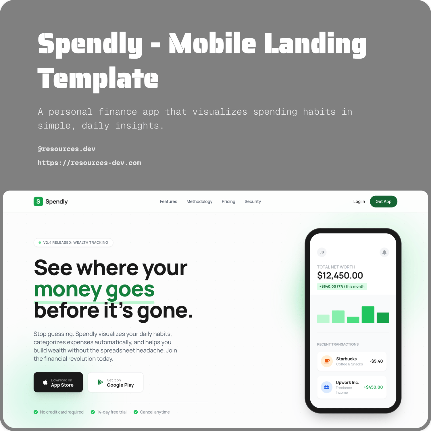 Spendly Landing Page